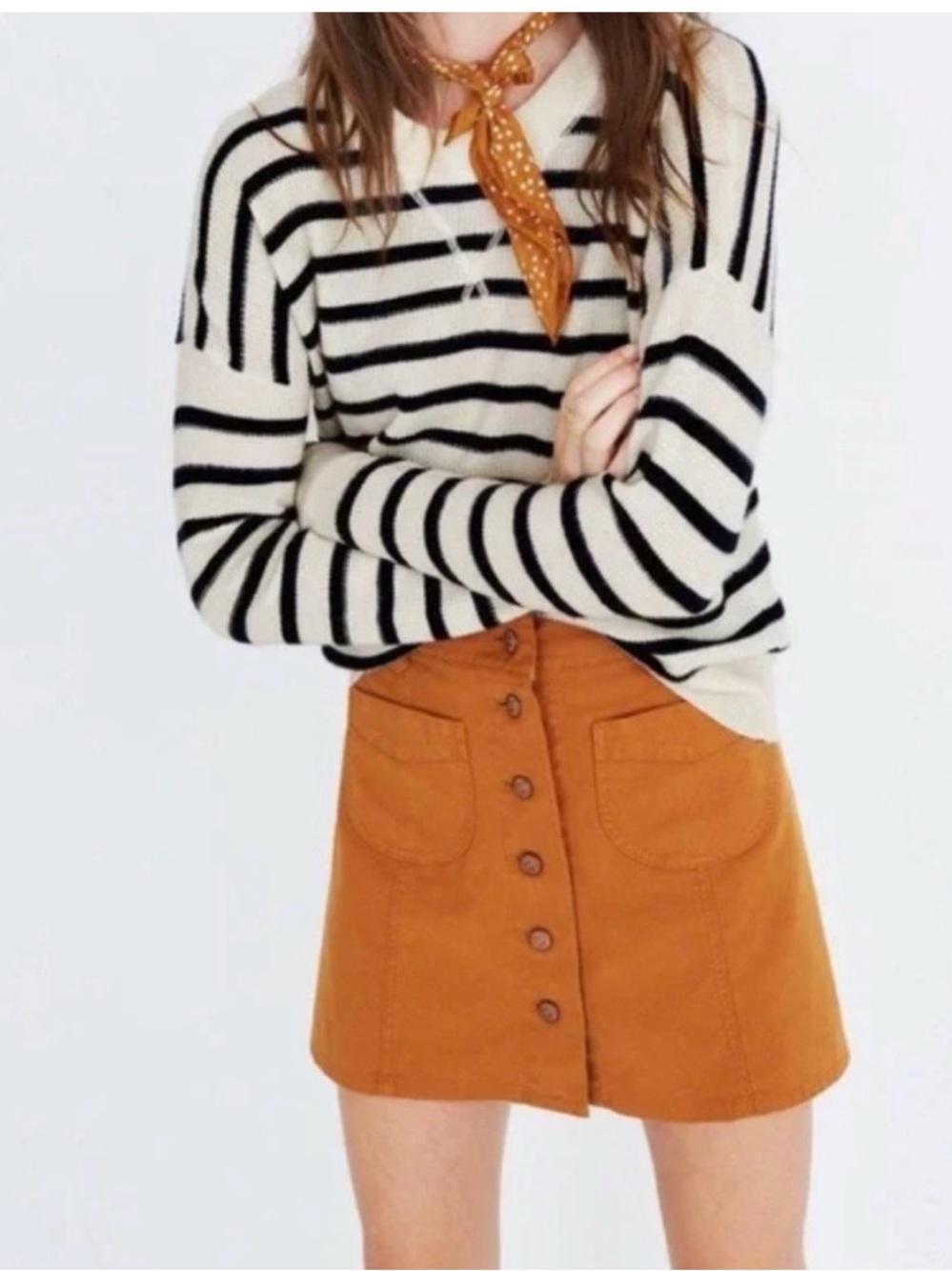 Madewell cashmere striped sweater size small